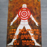 Affiche ratp ancienne delliou-contre le tabagisme-60x40