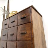 Meuble de métier ancien à 12 tiroirs, circa 1900