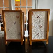 pair of dried flower lamps 1970