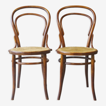 Deux chaises turpe n°14 bistrot 1900 cannées