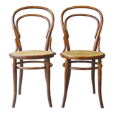 Deux chaises turpe n°14 bistrot 1900 cannées
