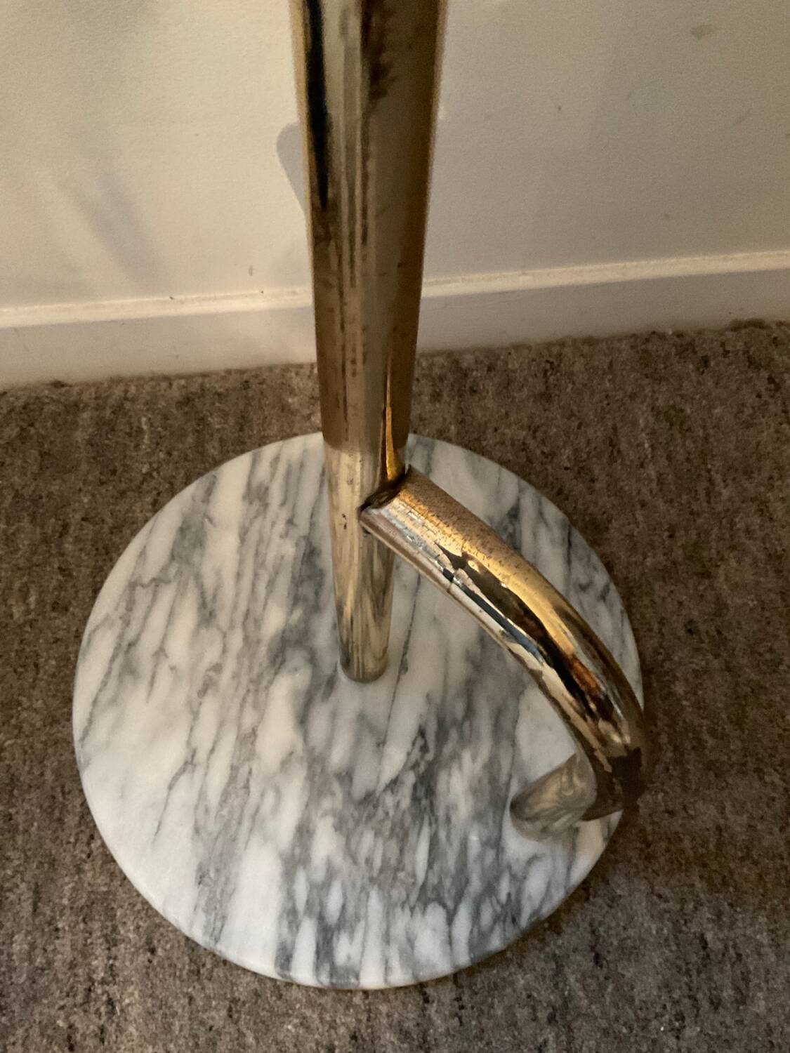 Vintage marble and gold metal valet