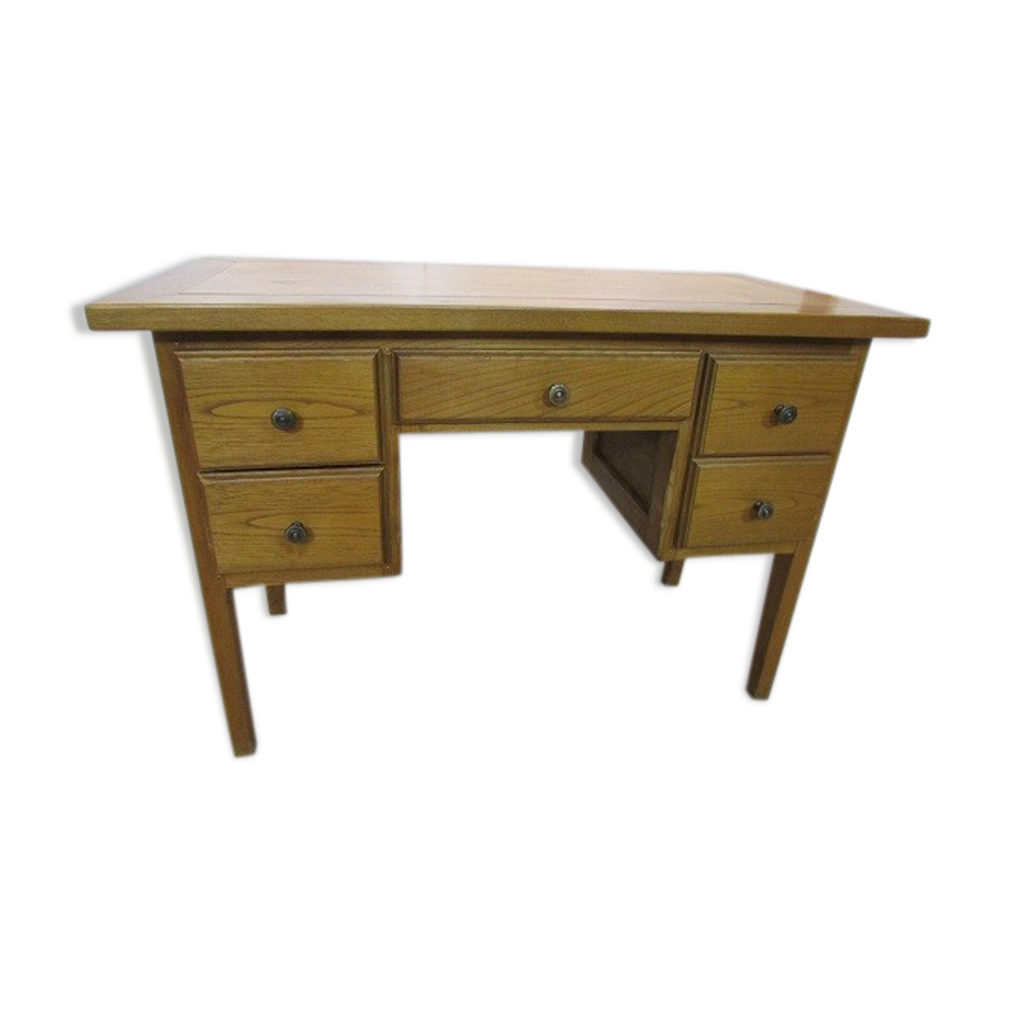 Danish-style blond oak desk