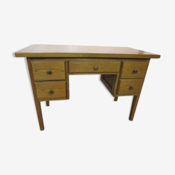 Danish-style blond oak desk