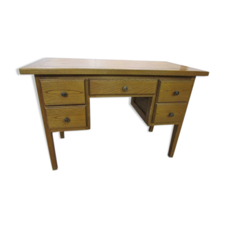 Danish-style blond oak desk