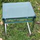 Table d’appoint vintage en plexiglas bleu et acier – Marc Berthier pour Prisunic