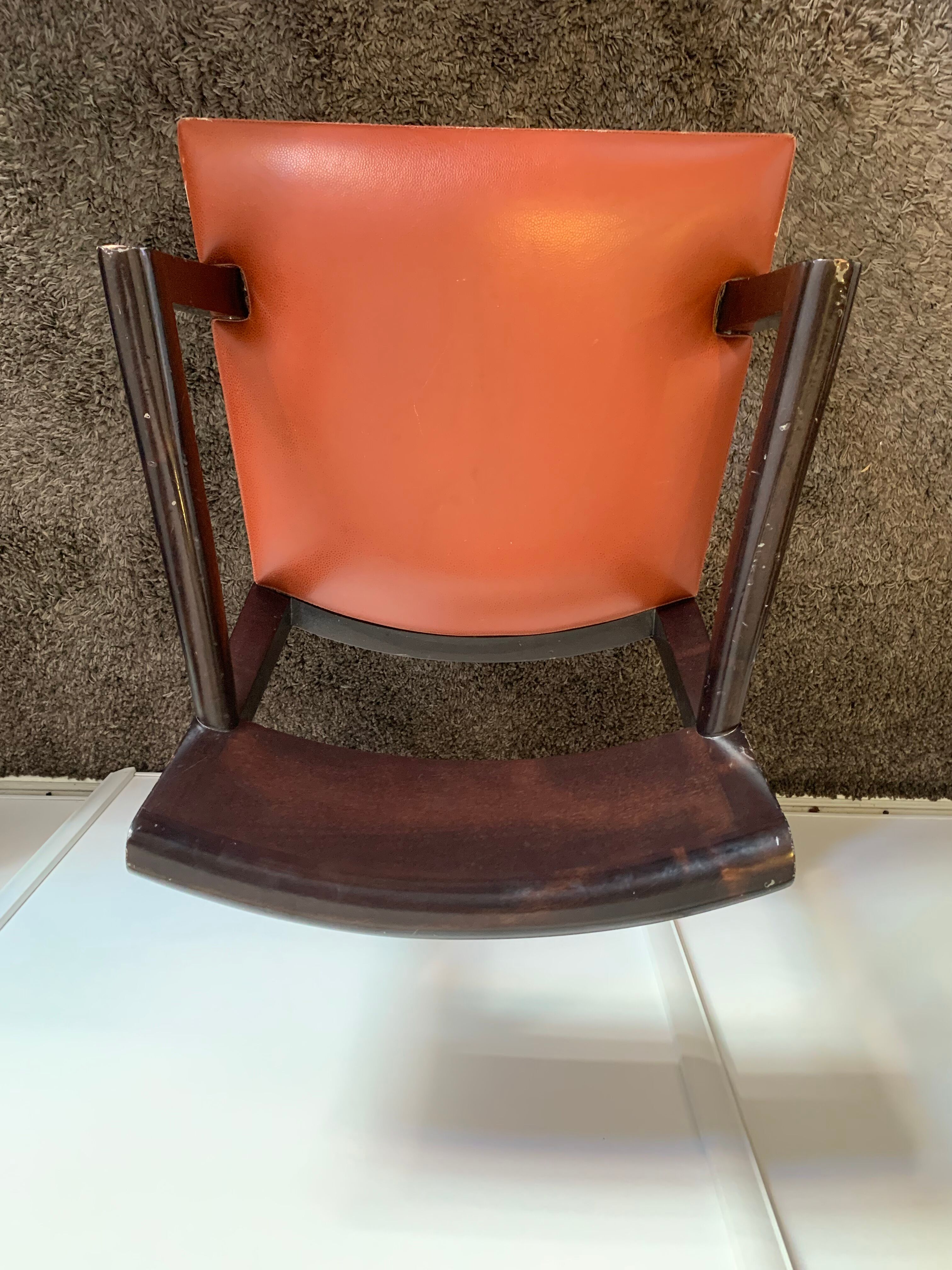 Armchair St James leather Muscat Philippe HUREL