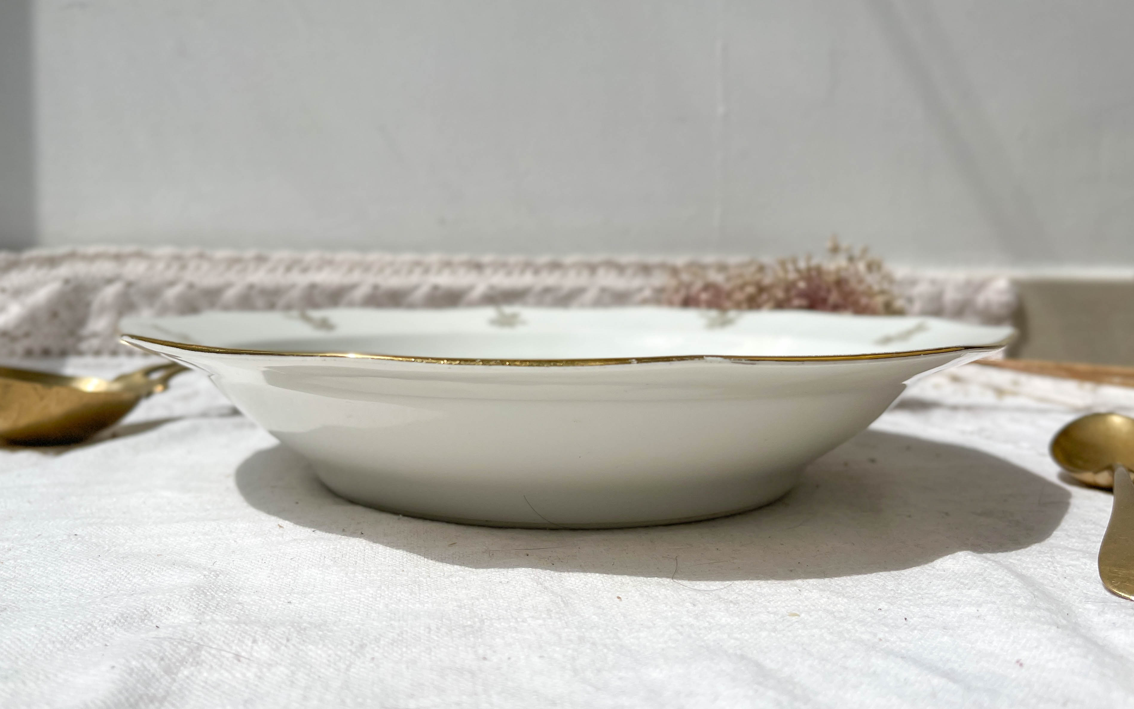 Mehun Limoges porcelain deep dish