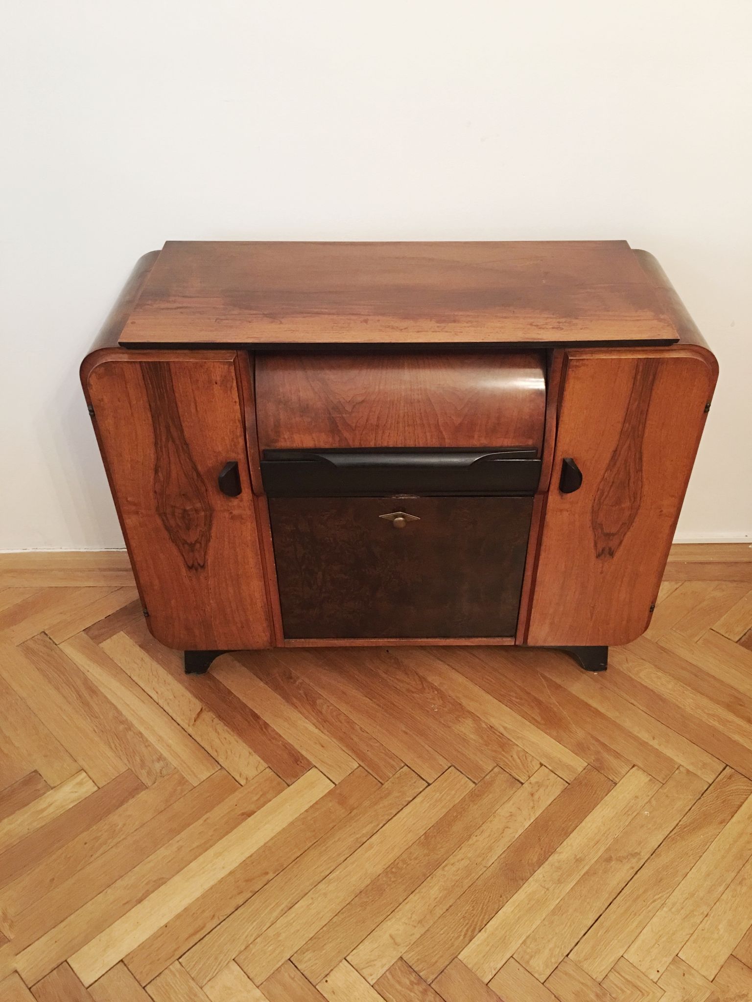 Record Player Cabinet by Jindrich Halabala for UP Zavody, 1930s