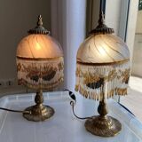 Set of 2 bronze lamps P.lucas