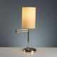 Vintage table lamp in metal and fabric, Italian design, 1980s.