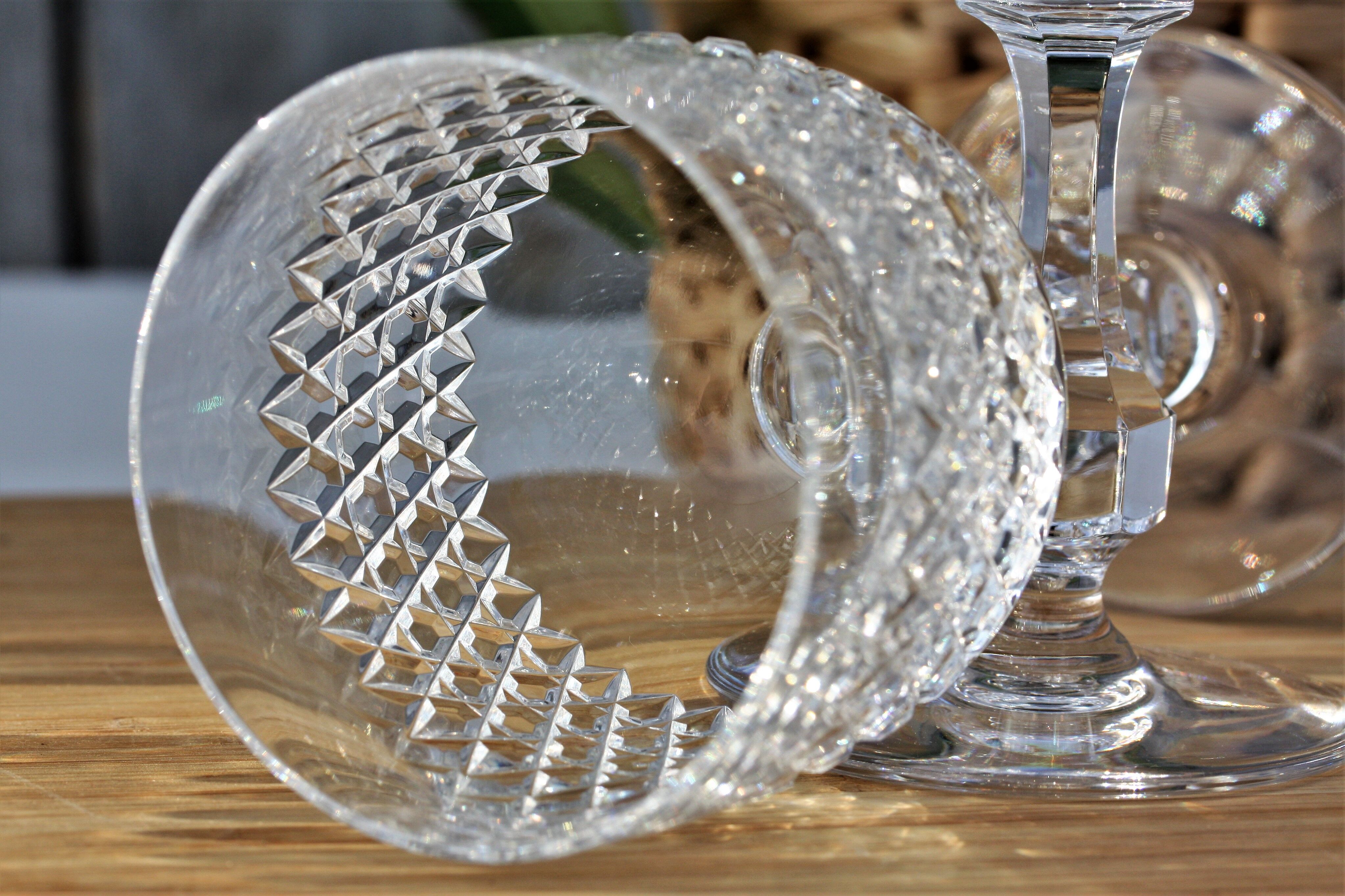 Pair of crystal water glasses from Baccarat model lucullus