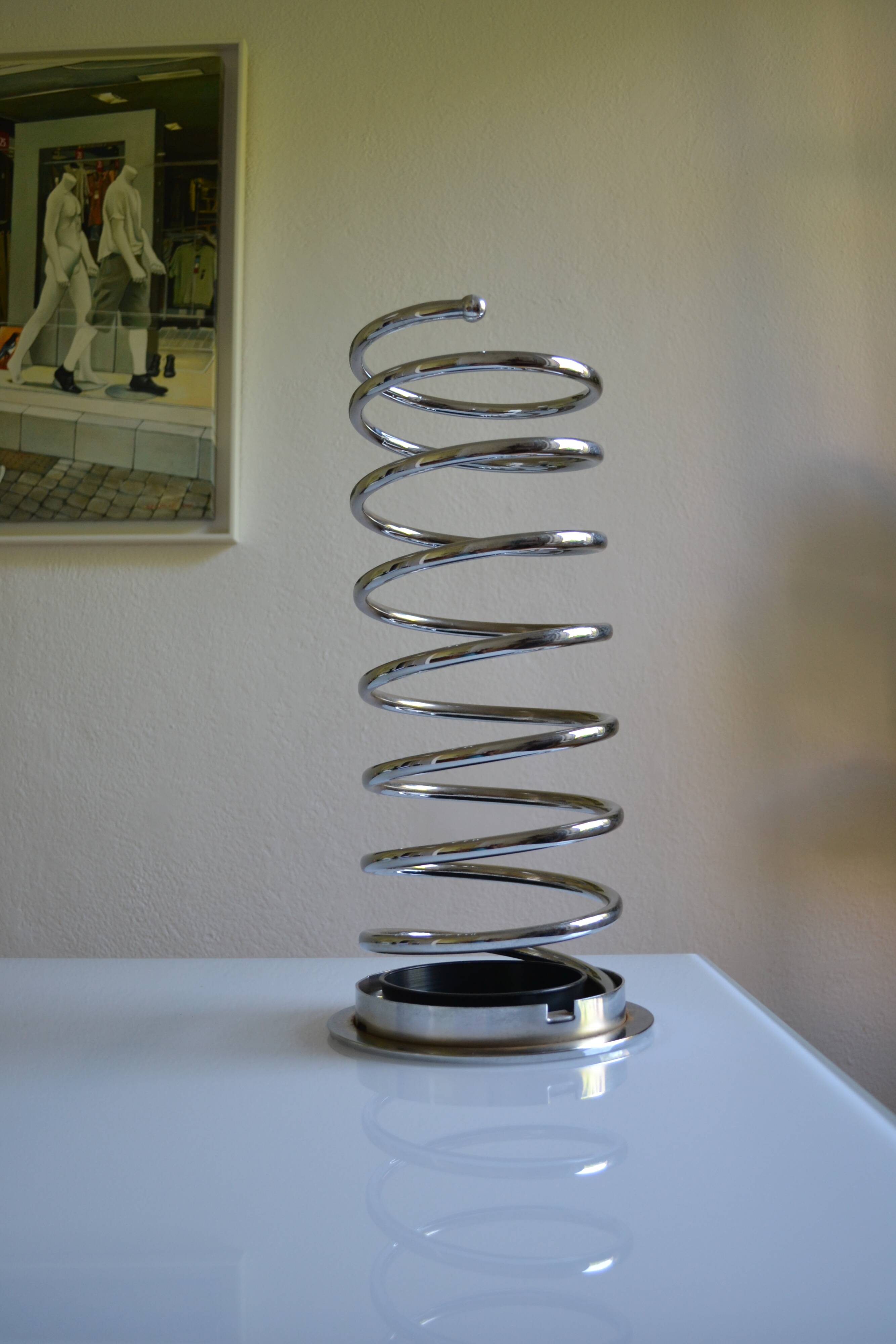 Chrome metal spring umbrella holder