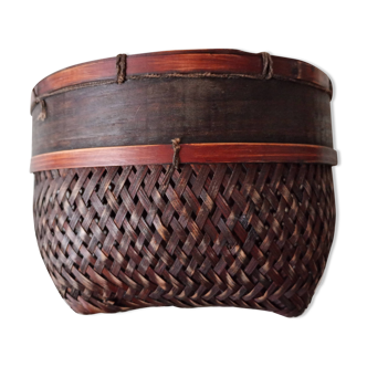 Japanese woven bamboo basket