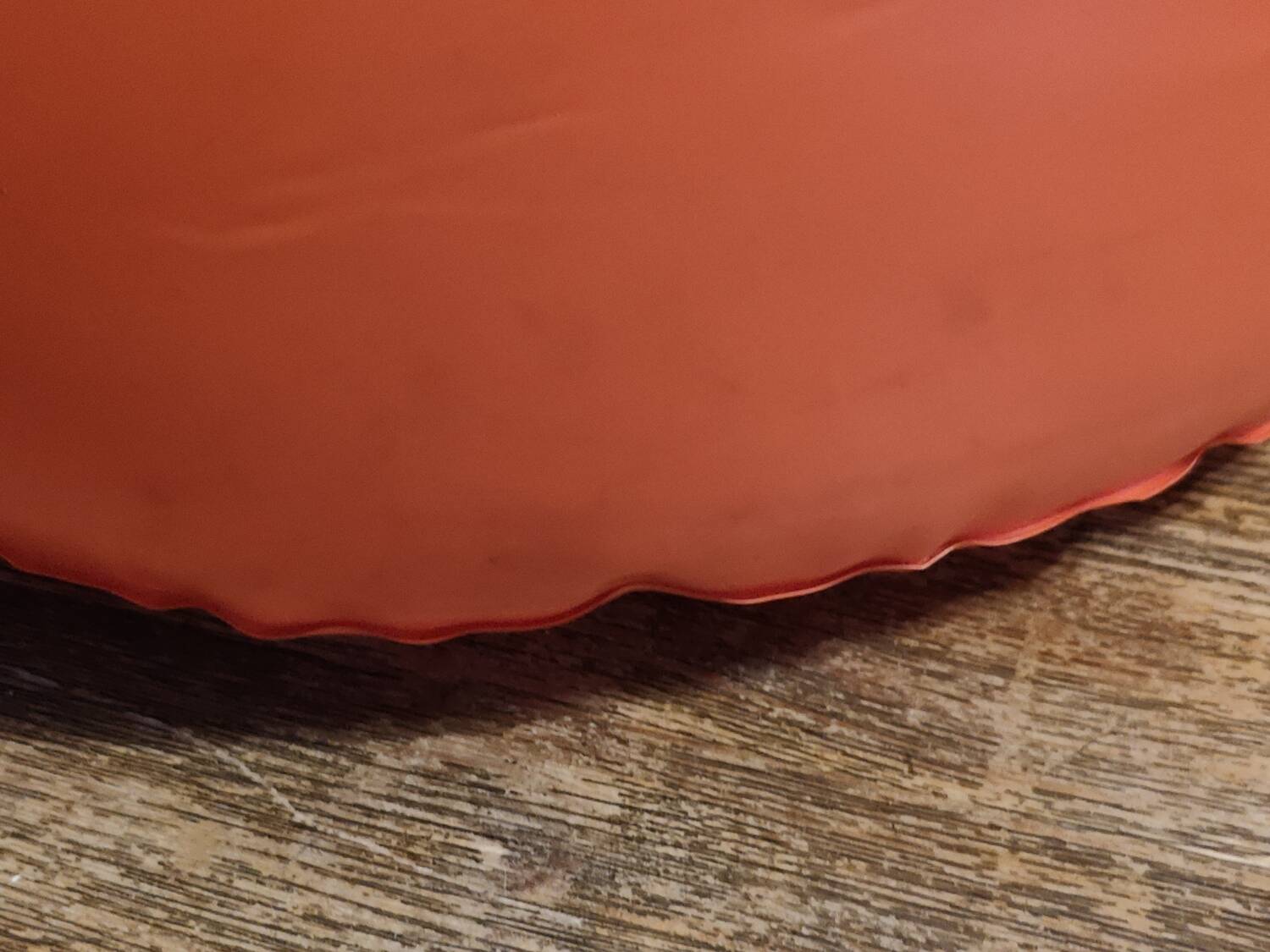 Vintage orange inflatable pouf 70