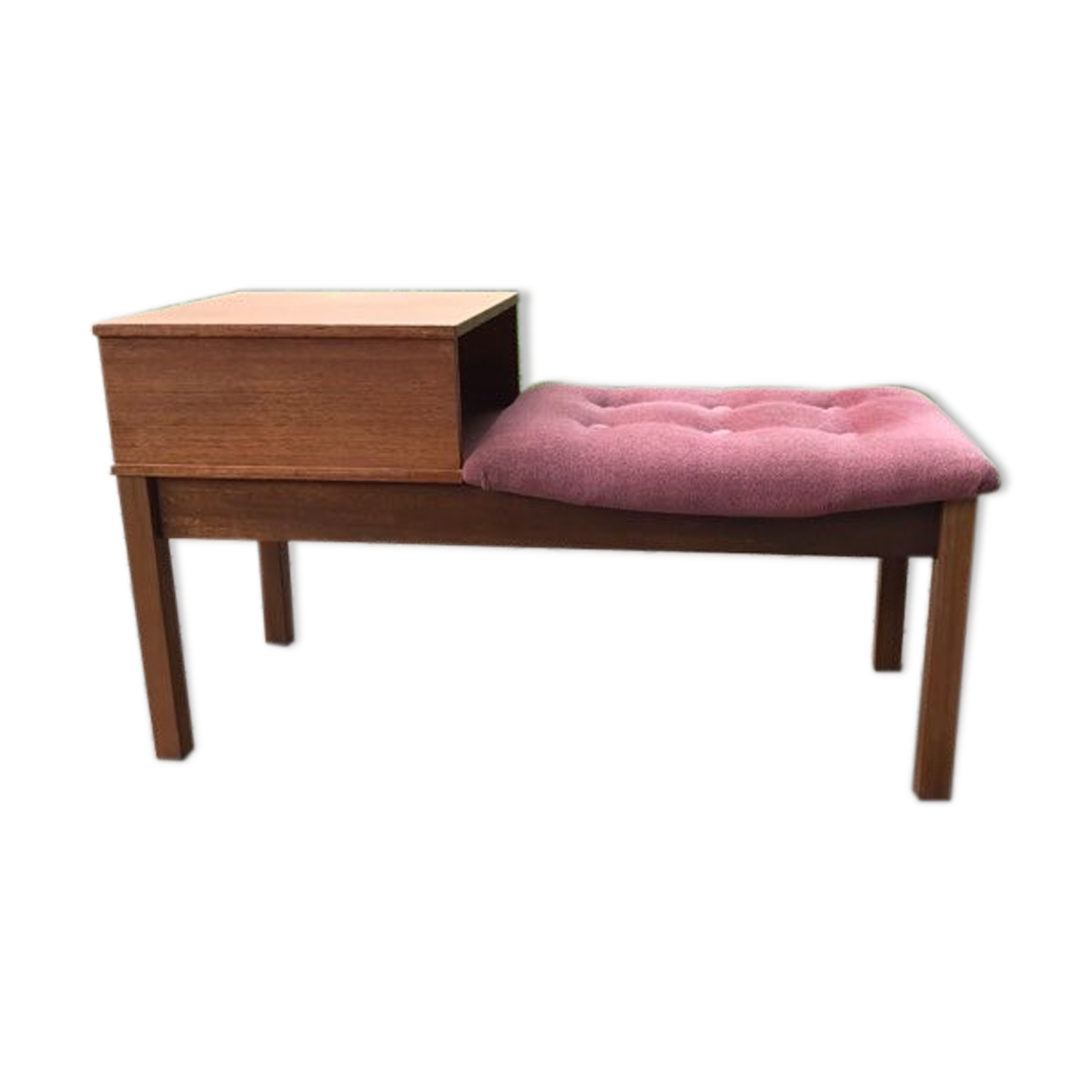 Mid-century teak telephone bench, 1960s