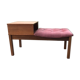 Mid-century teak telephone bench, 1960s