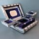 Handcrafted ethnic jewelry box - Hand-pushed silver iron - India - 70's