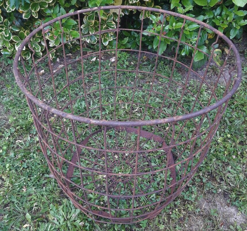 Basket basket h58 d59cm industrial iron