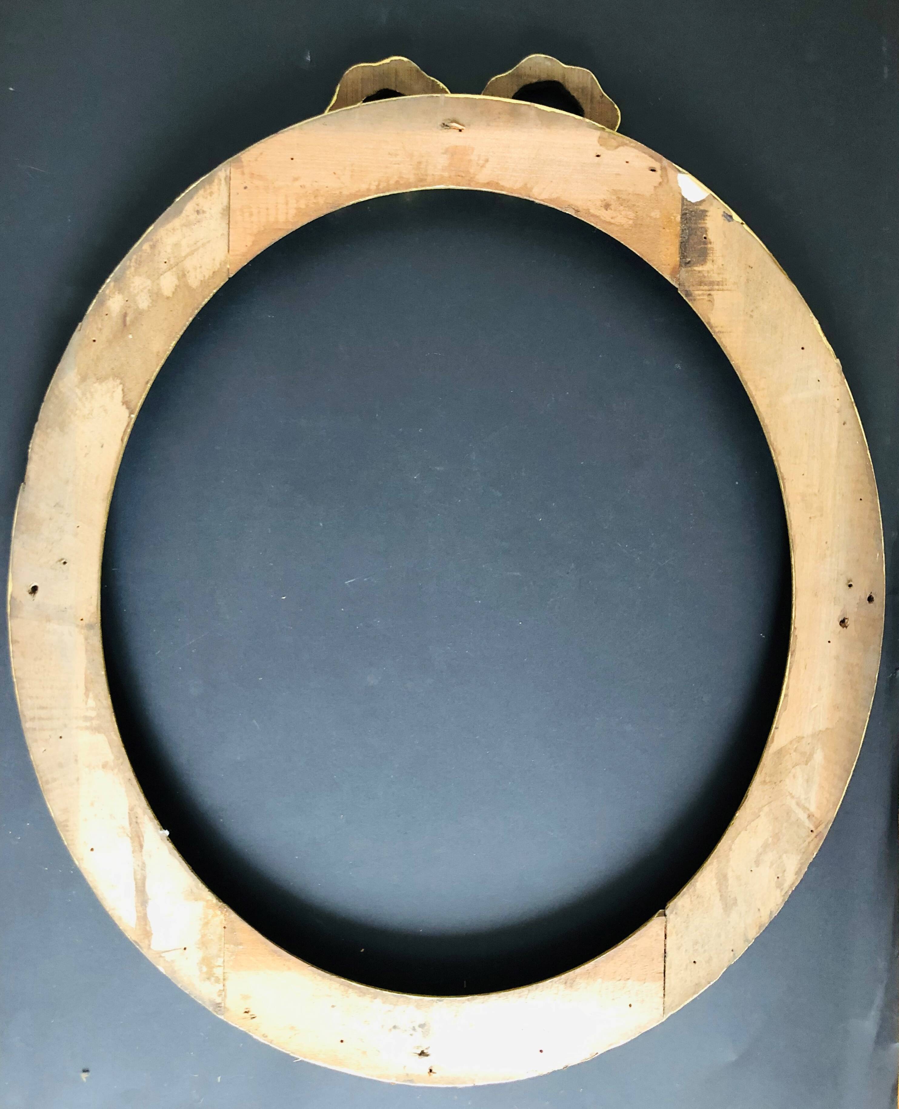 Old gilded carved wooden frame