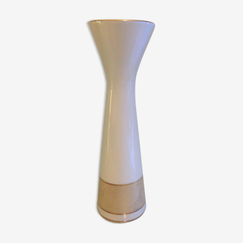 Vase soliflore en porcelaine blanche style scandinave par KM Bavaria / vintage années 60-70