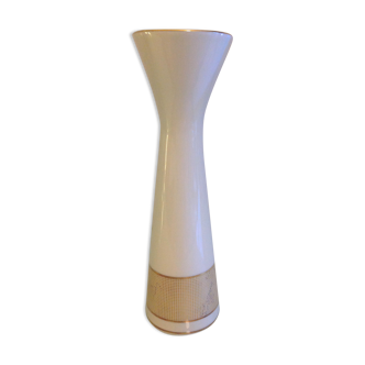 Soliflore vase in white porcelain Scandinavian style by KM Bavaria / vintage 60s-70s