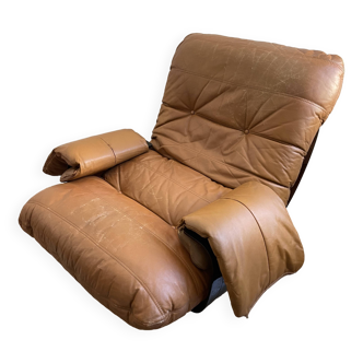 Fauteuil en cuir Marsala