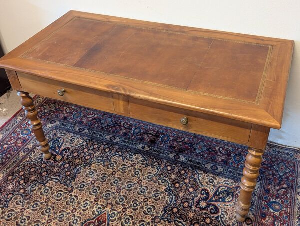 Bureau en merisier et cuir