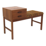 Scandinavian teak telephone bench, Sweden, 1960