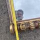 Large antique mirror 144 cm in Empire style - Trumeau or fireplace mirror