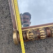 Large antique mirror 144 cm in Empire style - Trumeau or fireplace mirror