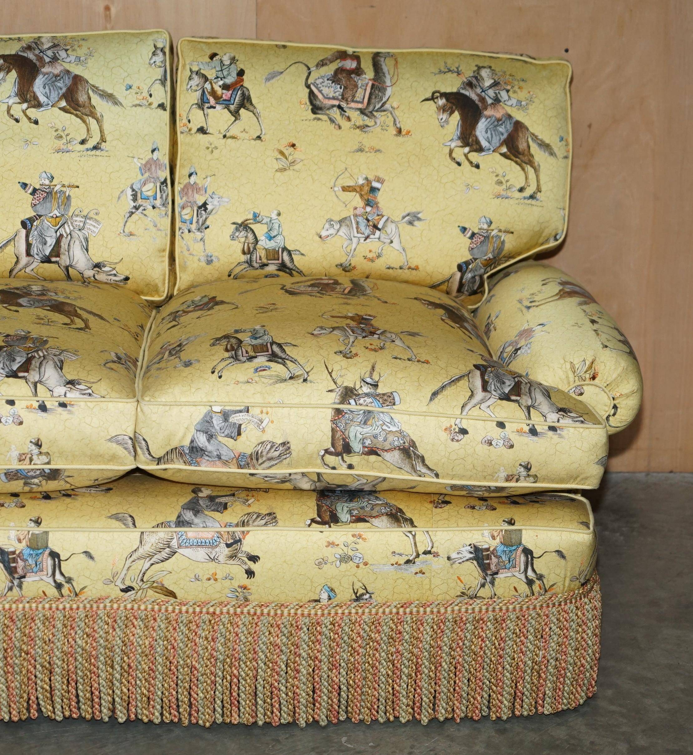 Canapé Peter Dudgeon Fitzwilliam Chinoiserie style upholstery