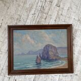 Sea framed oil painting