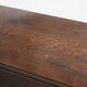 Farmhouse patinated extendable dining table in oak with carved edge, 1900