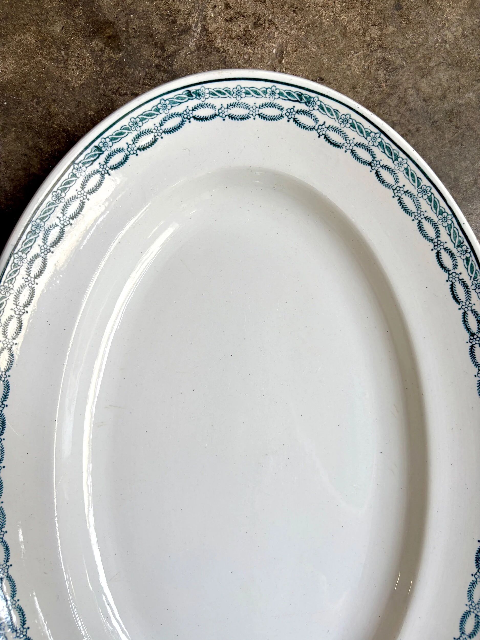 St Amand oval dish in blue ironstone