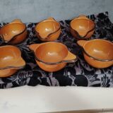 Lot of 6 ceramic stoneware bowls with ears