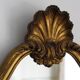 Antique golden shell mirror
