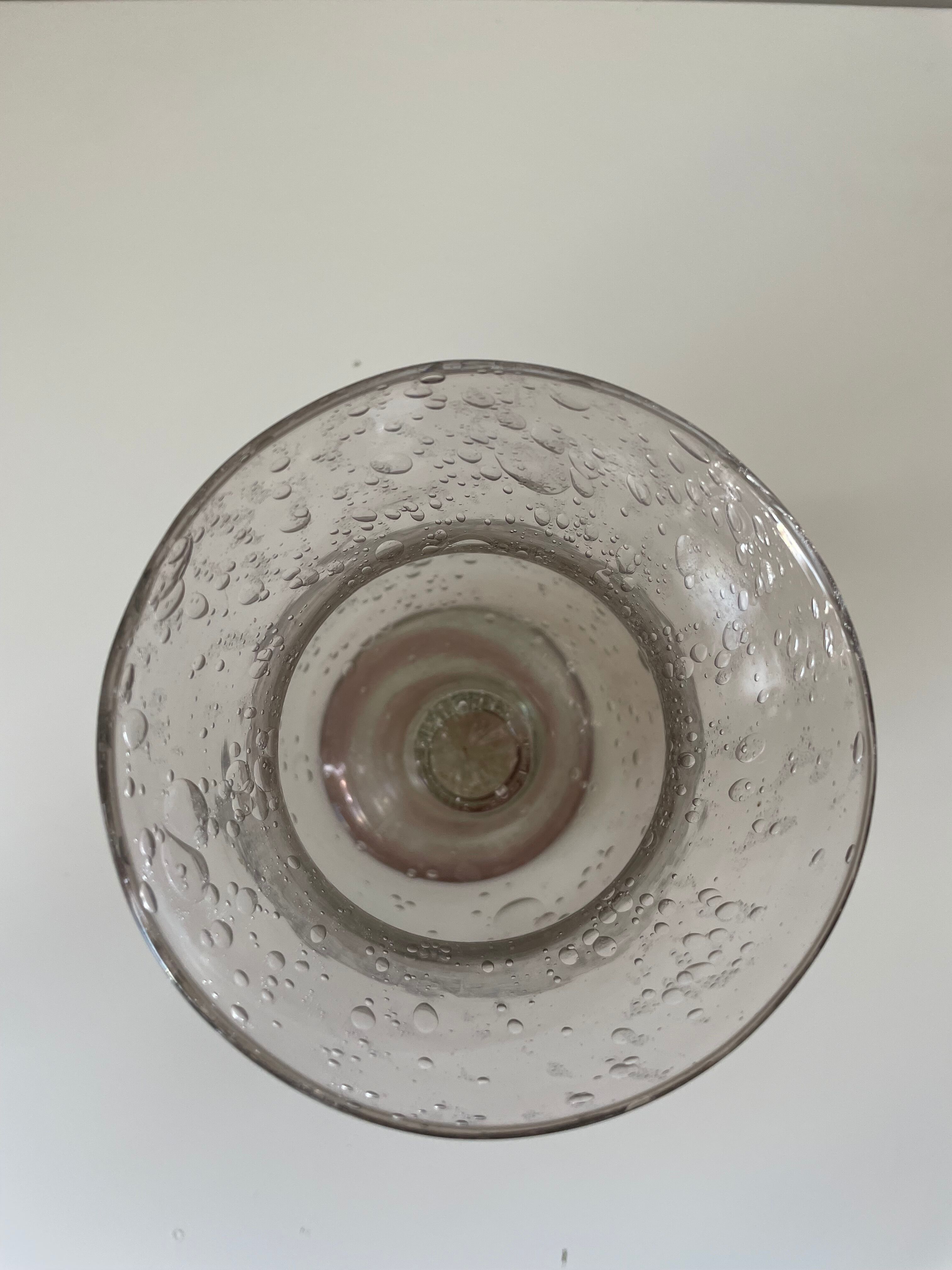 Photophore en verre bullé