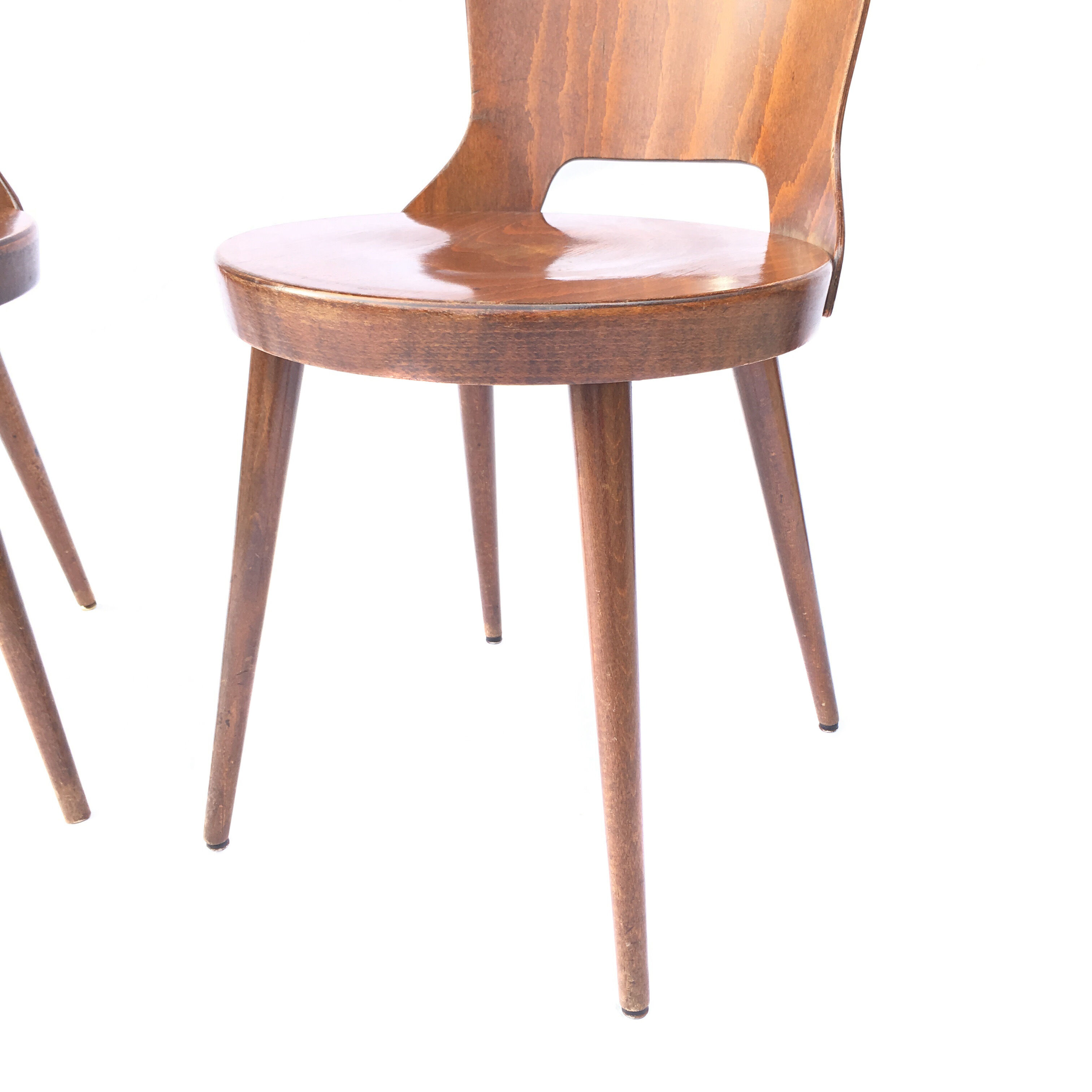 Pair of baumann chairs dove model