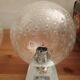Pair of vintage globe wall lights with bubbled glass by INDA design Space Age