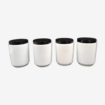 4 opaline jars 500ml plastic lid