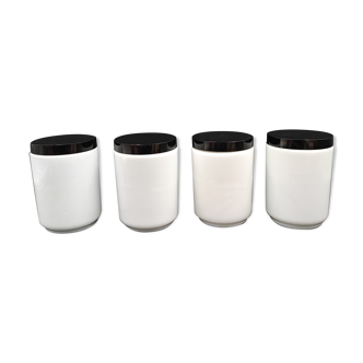 4 opaline jars 500ml plastic lid