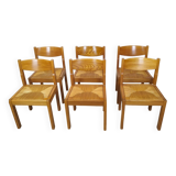 Set of 6 elm chairs