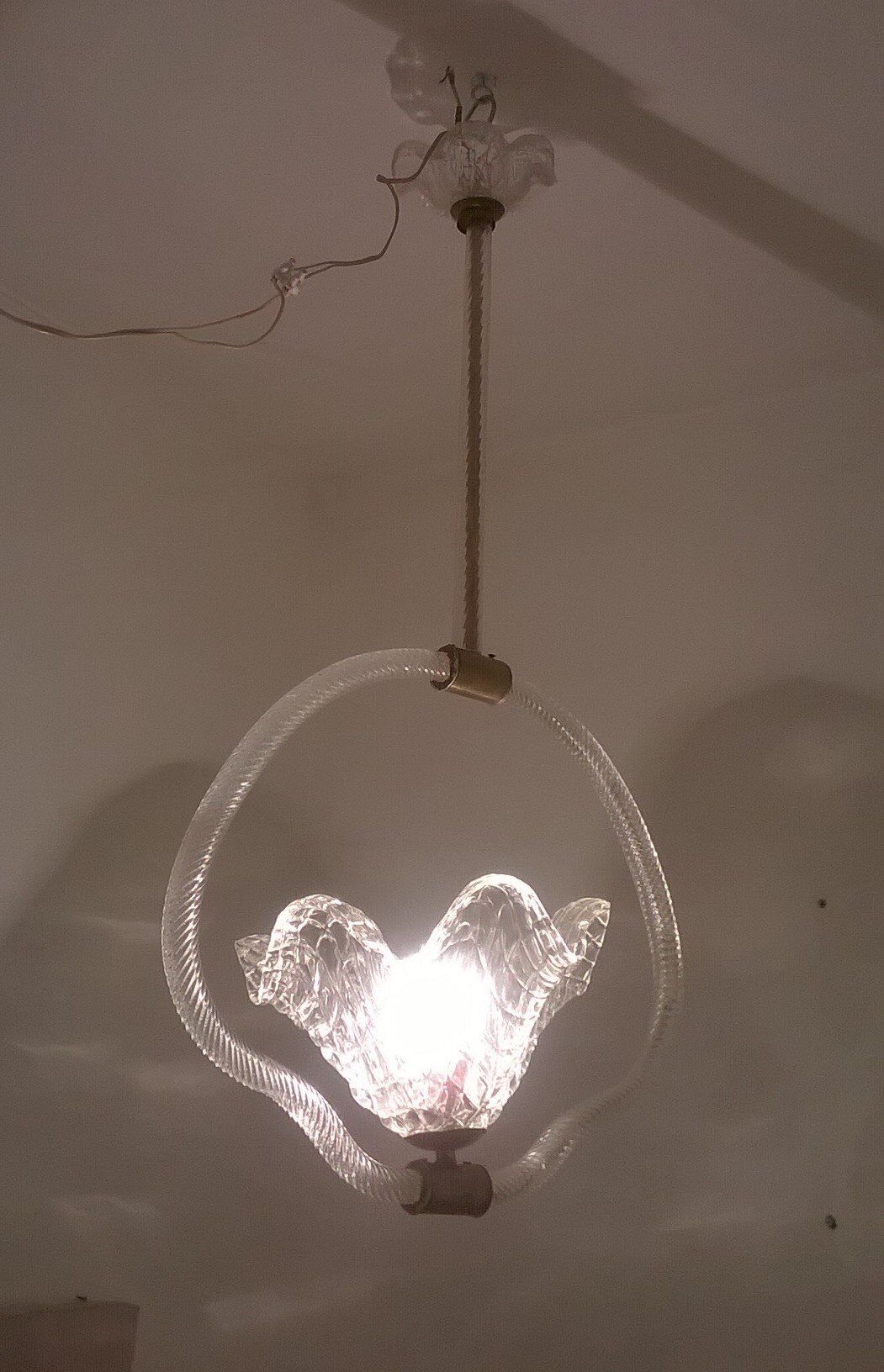 Suspension de Barovier &Toso,Murano,années 40.