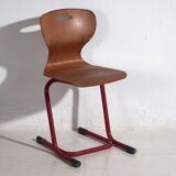 Vintage Style Red Dining Chairs (Circa 1950). Set of 4