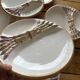 Assiettes asperges barbotine