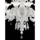 White Venetian “Ca’ Rezzonico” Murano Glass Chandelier with Clear Glass