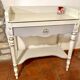 Desserte ou petit bureau beige et taupe