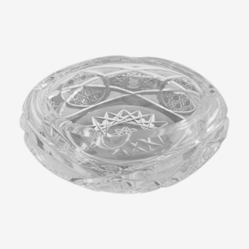 Old Bohemian crystal ashtray Made in Poland