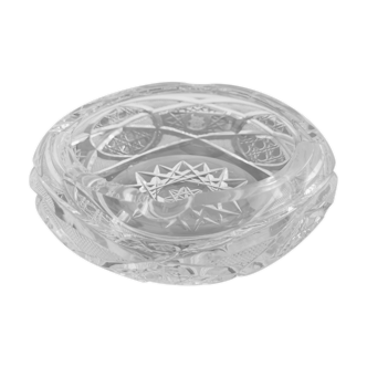 Old Bohemian crystal ashtray Made in Poland